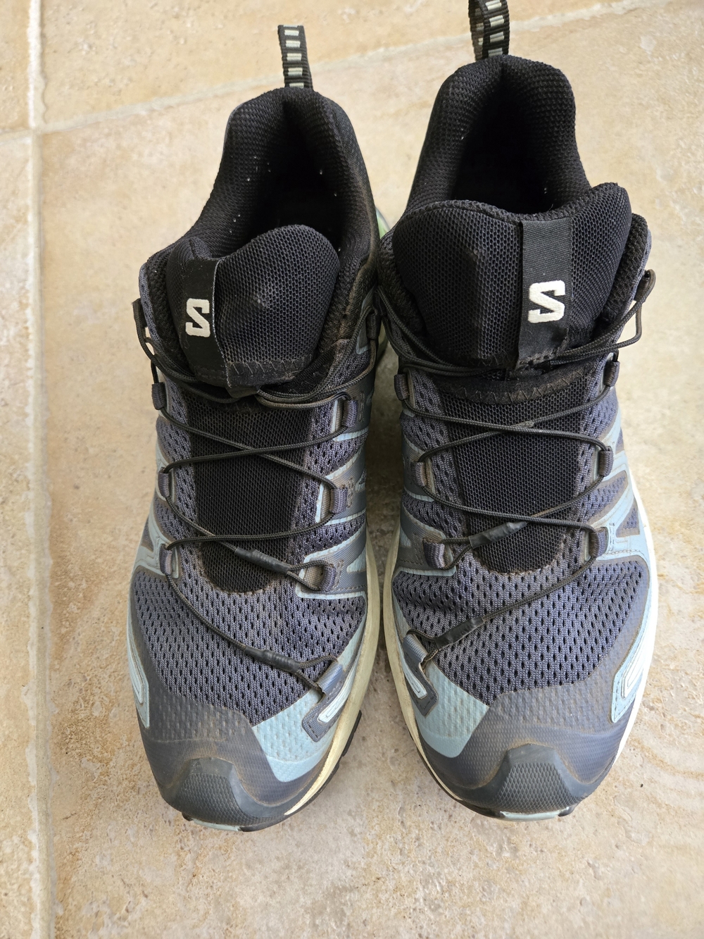Salomon Trail Running Shoes in Black & Light Blue